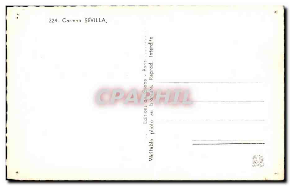 CPSM Acteur Actrice Cinema Carmen Sevilla — Rückseite