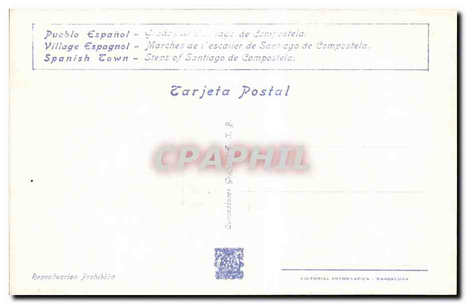 CPA Espagne Spain Espana Exposicion Internacional de Barcelona 1929 — Rückseite