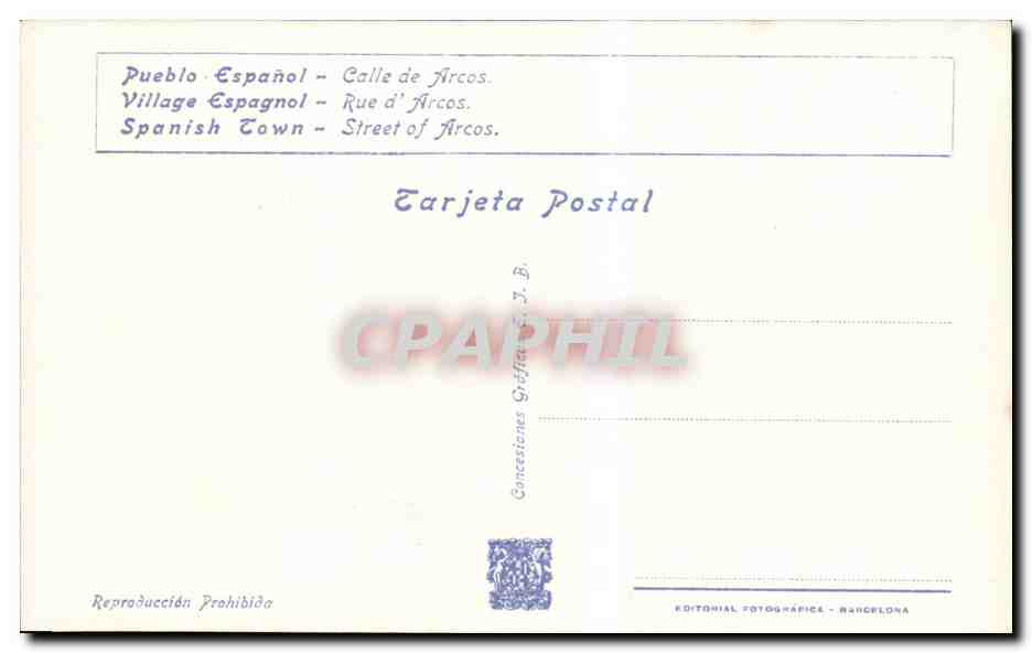 CPA Espagne Spain Espana Exposicion Internacional de Barcelona 1929 — Rückseite