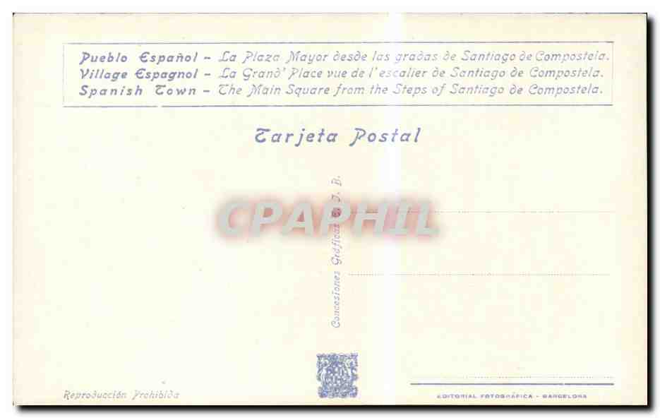 CPA Espagne Spain Espana Exposicion Internacional de Barcelona 1929 — Rückseite