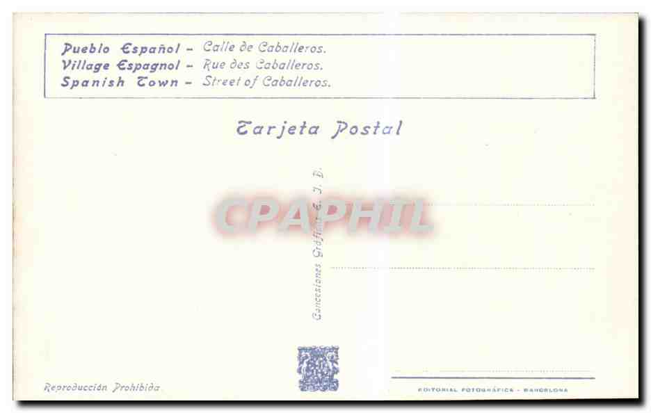 CPA Espagne Spain Espana Exposicion Internacional de Barcelona 1929 — Rückseite