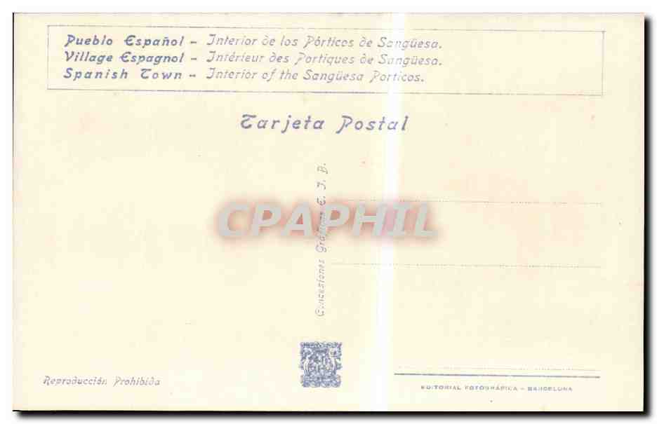 CPA Espagne Spain Espana Exposicion Internacional de Barcelona 1929 — Rückseite