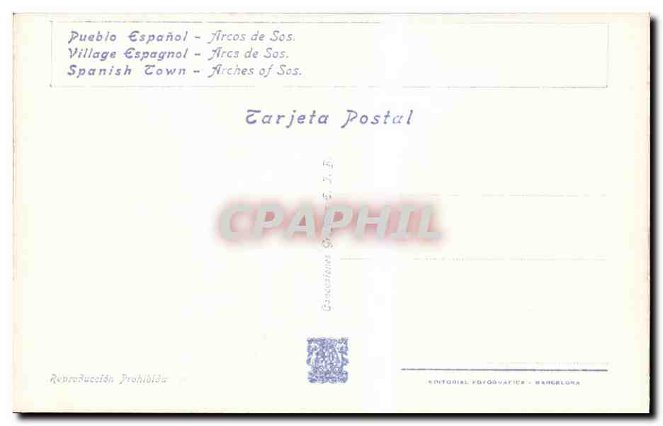 CPA Espagne Spain Espana Exposicion Internacional de Barcelona 1929 — Rückseite