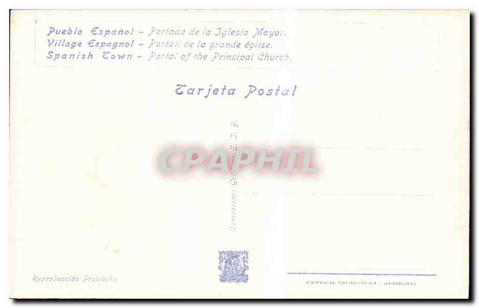 CPA Espagne Spain Espana Exposicion Internacional de Barcelona 1929 — Rückseite