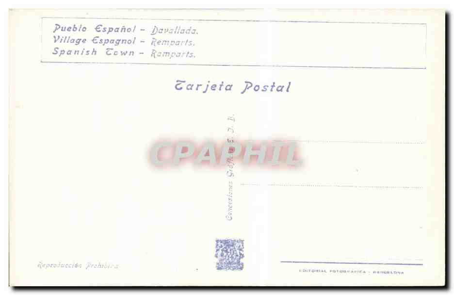 CPA Espagne Spain Espana Exposicion Internacional de Barcelona 1929 — Rückseite