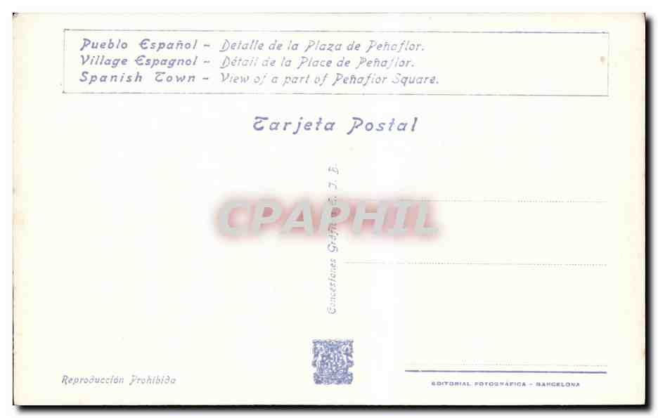 CPA Espagne Spain Espana Exposicion Internacional de Barcelona 1929 — Rückseite