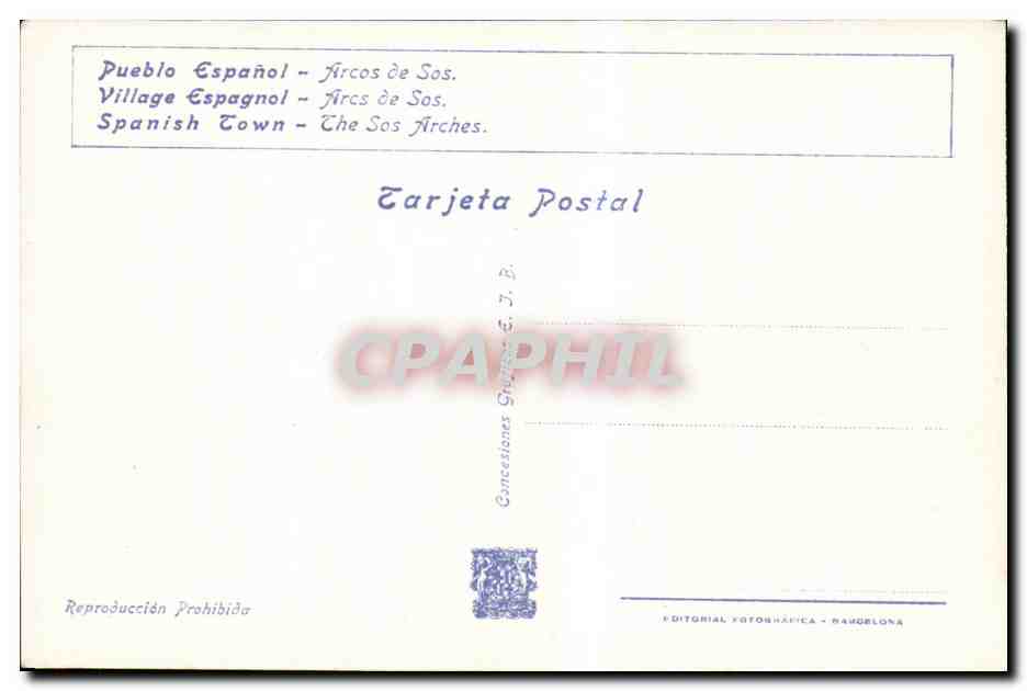 CPA Espagne Spain Espana Exposicion Internacional de Barcelona 1929 — Rückseite
