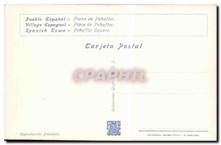 CPA Espagne Spain Espana Exposicion Internacional de Barcelona 1929 — Rückseite