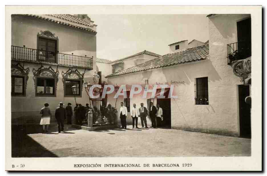 CPA Espagne Spain Espana Exposicion Internacional de Barcelona 1929 El Patio del Farolillo