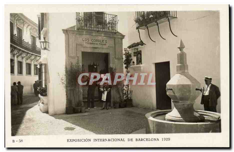 CPA Espagne Spain Espana Exposicion Internacional de Barcelona 1929 Los Corales