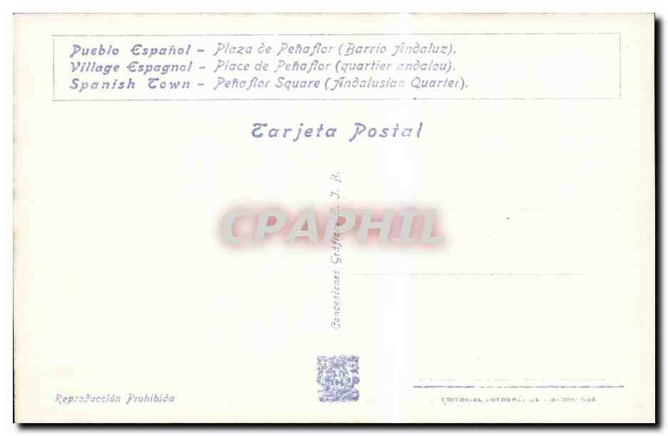 CPA Espagne Spain Espana Exposicion Internacional de Barcelona 1929 El Patio del Farolillo — Rückseite