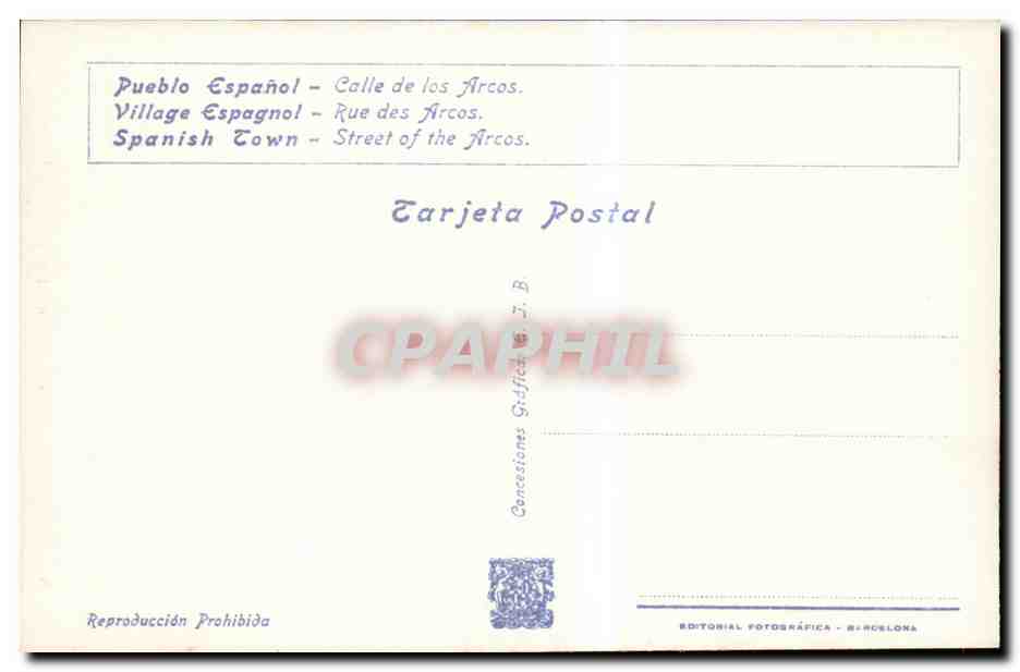 CPA Espagne Spain Espana Exposicion Internacional de Barcelona 1929 — Verso