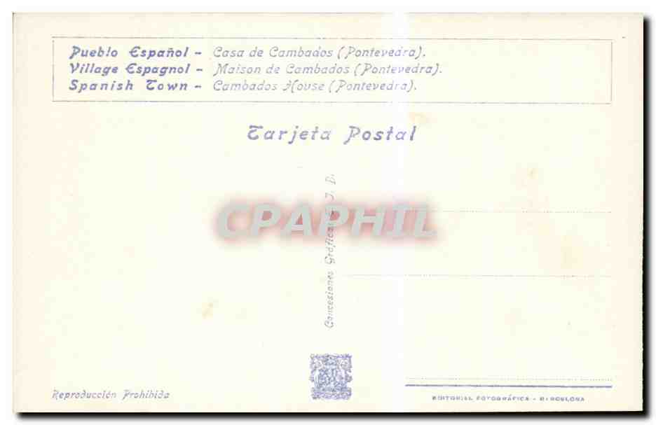 CPA Espagne Spain Espana Exposicion Internacional de Barcelona 1929 — Verso
