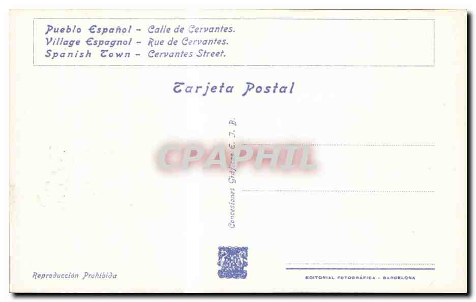 CPA Espagne Spain Espana Exposicion Internacional de Barcelona 1929 — Rückseite