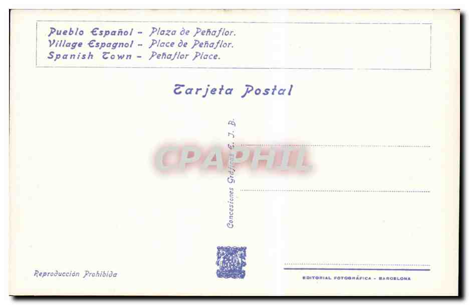 CPA Espagne Spain Espana Exposicion Internacional de Barcelona 1929 — Rückseite