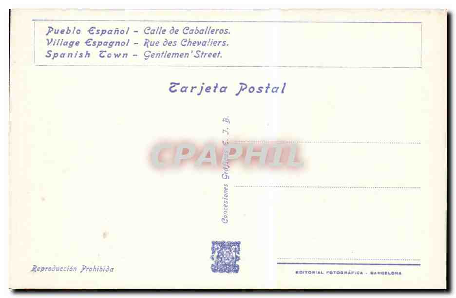 CPA Espagne Spain Espana Exposicion Internacional de Barcelona 1929 — Rückseite