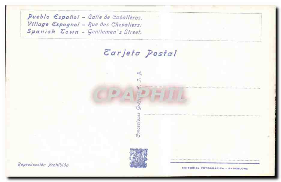 CPA Espagne Spain Espana Exposicion Internacional de Barcelona 1929 — Rückseite