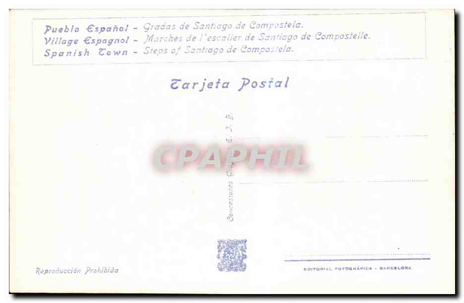 CPA Espagne Spain Espana Exposicion Internacional de Barcelona 1929  — Rückseite