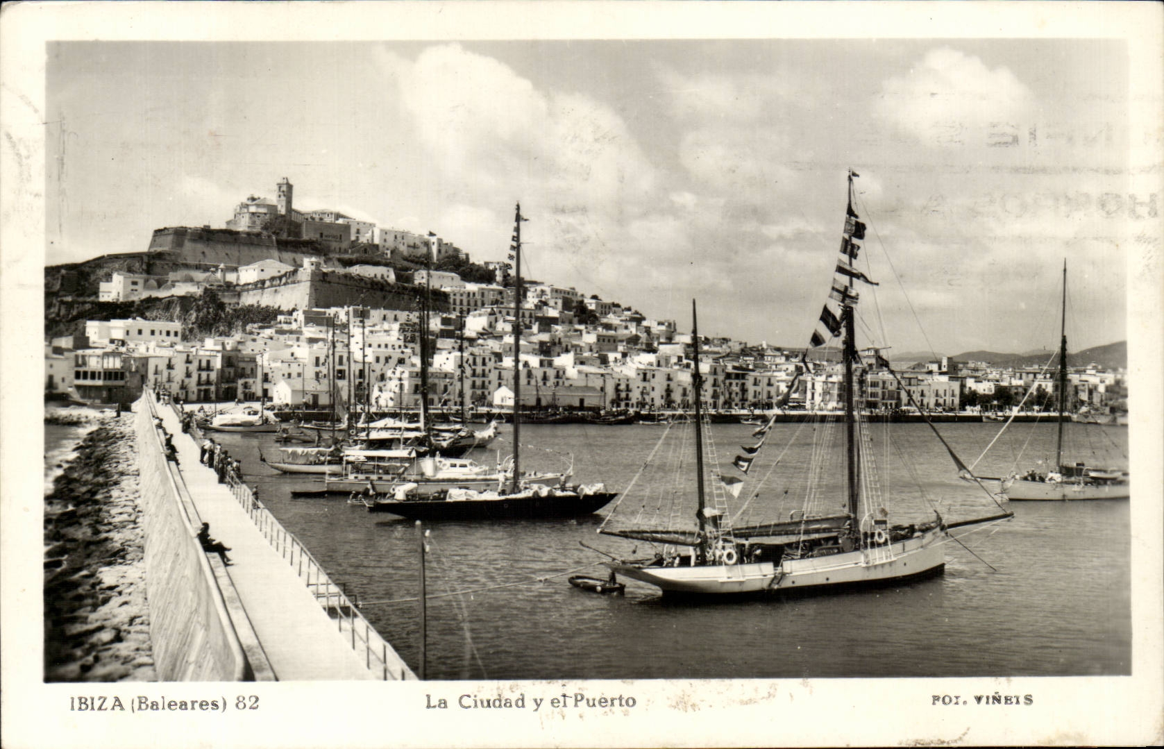 CPA Espagne Spain Espana Ibiza La Ciudad y el Puerto
