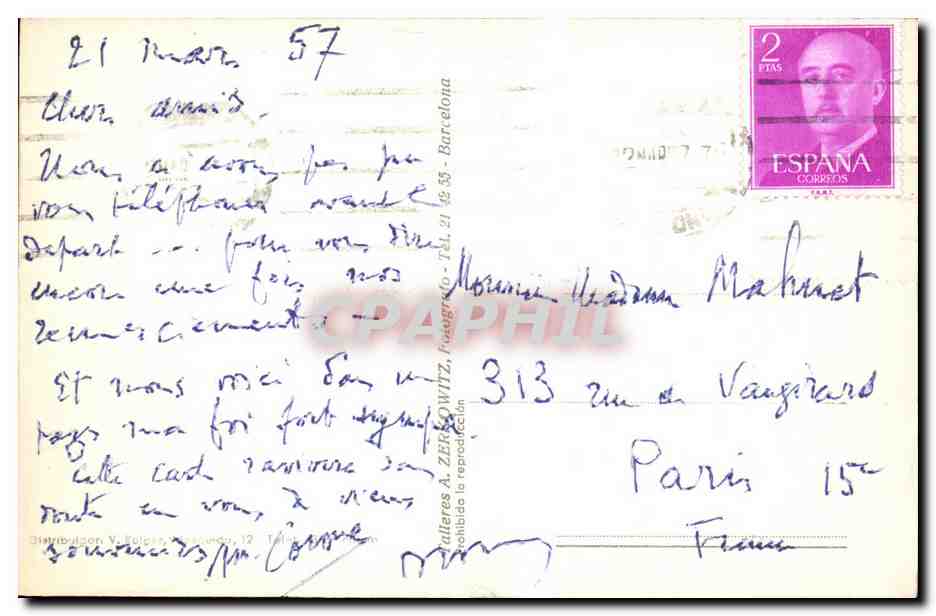 CPSM Espagne Spain Espana Palma Mallorca Molino Jack El Negro — Rückseite