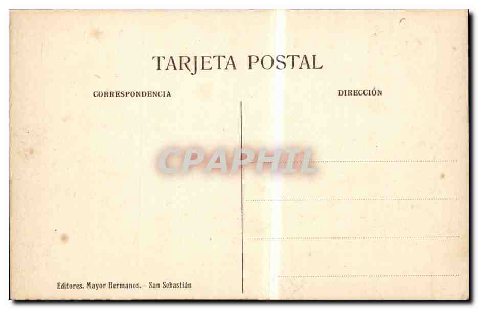CPA Espagne Spain Espana San Sebastian Vista general del nuevo Hipodiomo — Verso