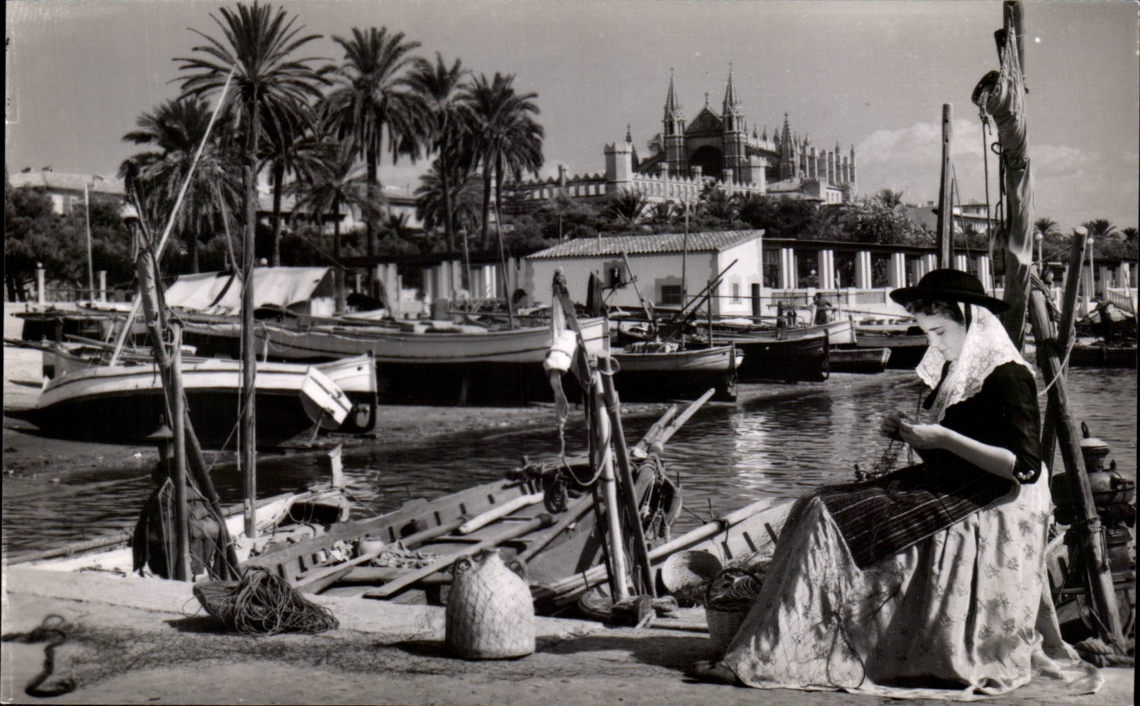 CPSM Espagne Spain Espana Mallorca Palma Rincon del muello de pescadores