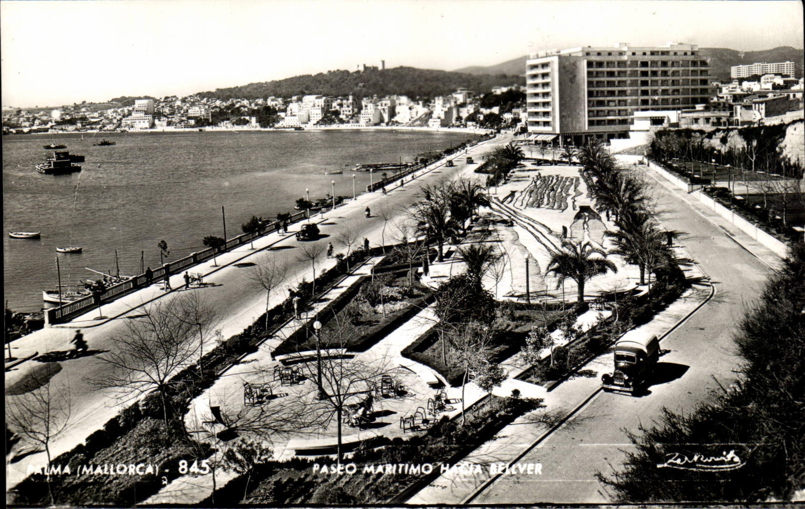 CPSM Espagne Spain Espana Mallorca Paseo Maritimo Hacia Bellver