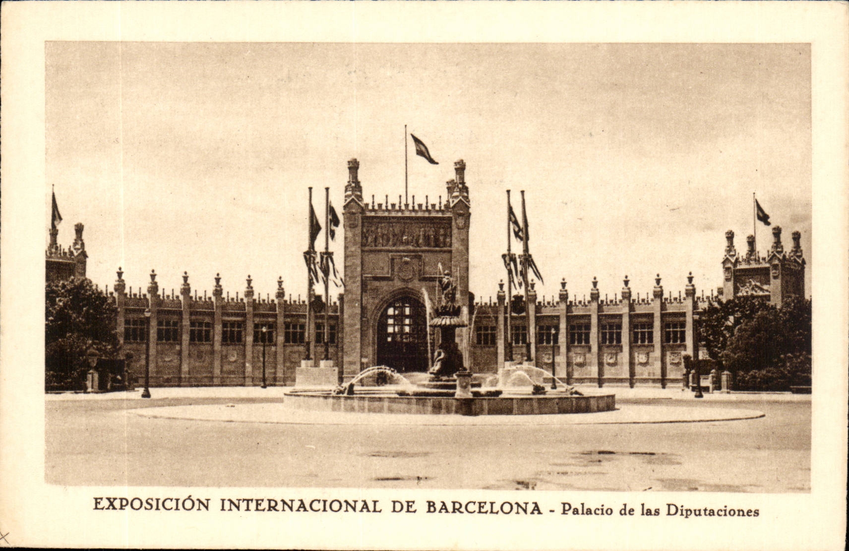 CPA Espagne Spain Espana Exposicion Internacional de Barcelona Palacio de las Diputaciones