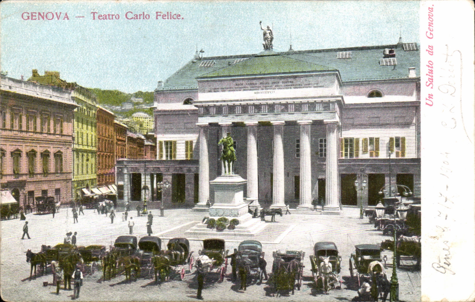 CPA Italie Italia Genova Teatro Carlo Fellice