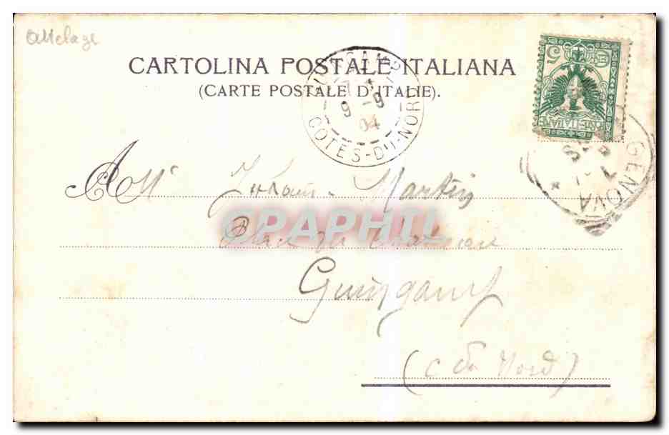 CPA Italie Italia Genova Teatro Carlo Fellice — Rückseite