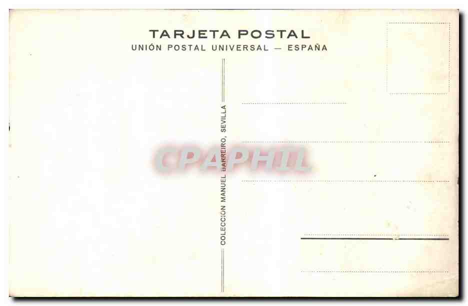 CPSM Espagne Spain Espana Sevilla Corral del Agua — Rückseite