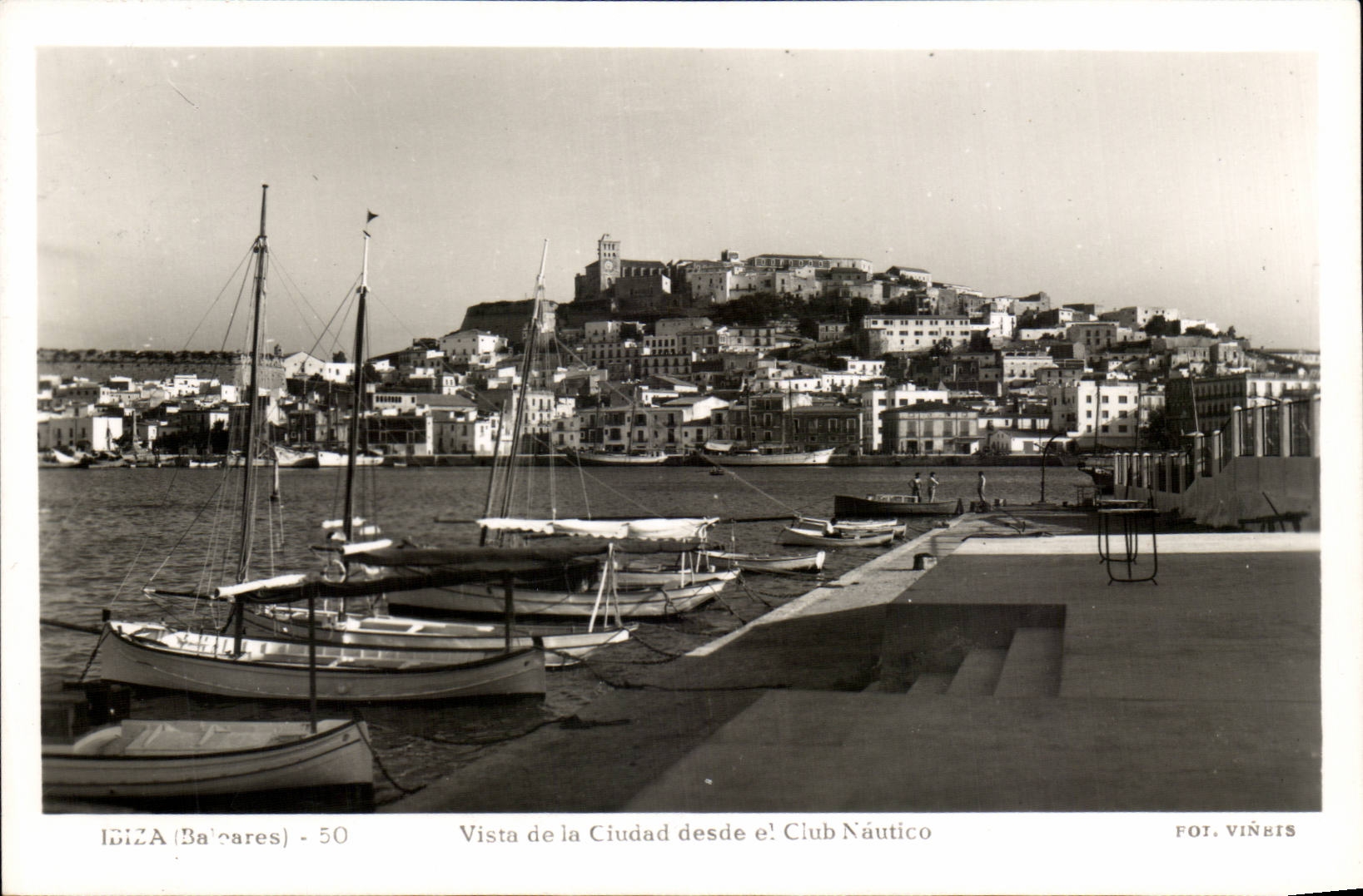 CPA Espagne Spain Espana Ibiza Vista de la ciudad desde el club nautico
