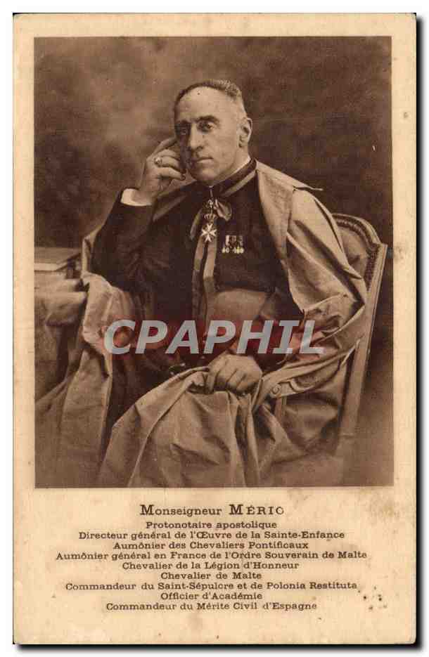 CPA Espagne Spain Espana Monseigneur Merio Protonotaire apostolique Commandeur du merite en Espagne