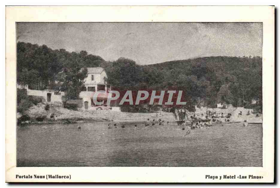 CPA Espagne Spain Espana Portais Nous Mallorca Playa y Hotel Los Pinos