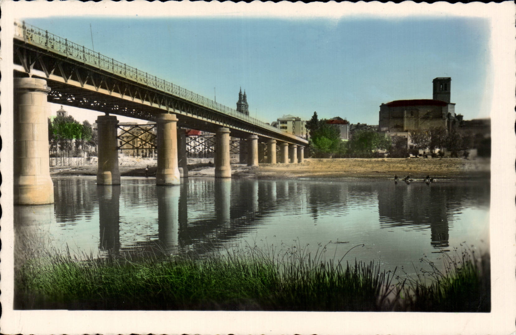 CPSM Espagne Spain Espana Logrono Grillas del rio Ebro