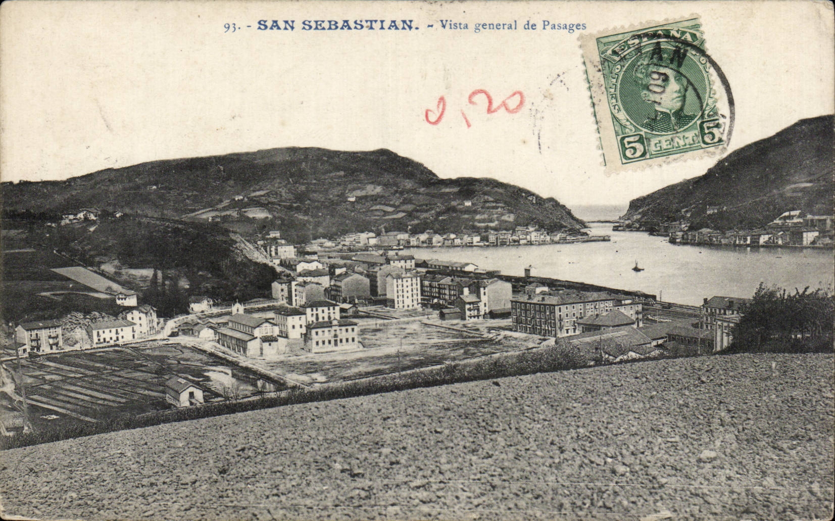 CPSM Espagne Spain Espana San Sebastian Vista general de Pasages