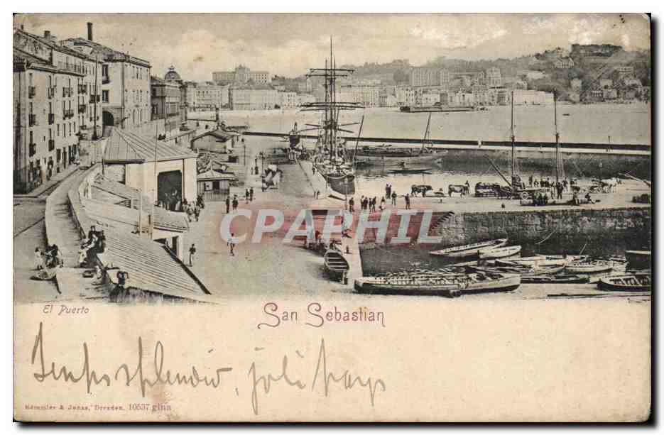 CPSM Espagne Spain Espana San Sebastian EL puerto