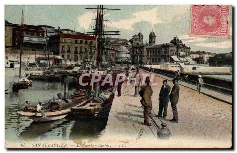 San Sebastián — Le Port et le Casino — LL.