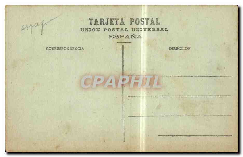 CPA Espagne Espana Spain Roncesvalles Plaza de Arriba — Rückseite