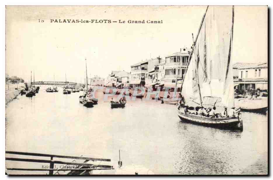 CPA Palavas Le grand canal
