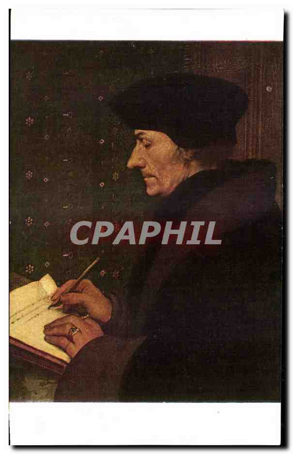CPA Musee du Louvre Paris Hans Holbein Portrait de Didier Erasme