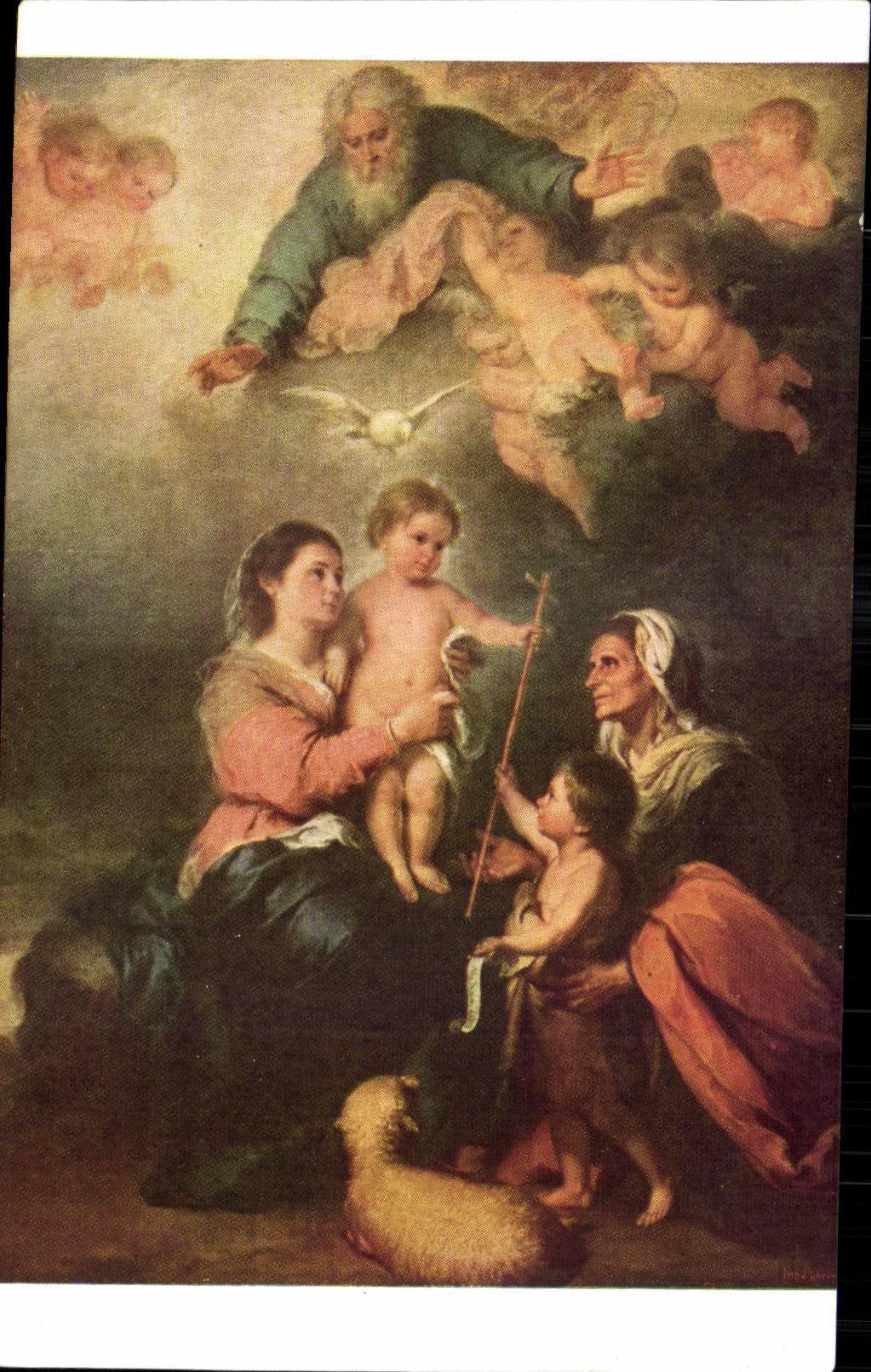 CPA Musee du Louvre Paris Murillo la sainte famille