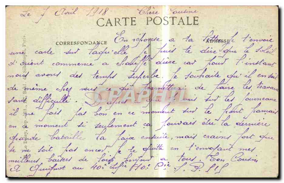 Monastir — Anciennes Casernes — Visé, Paris, N° 200 — Reverso