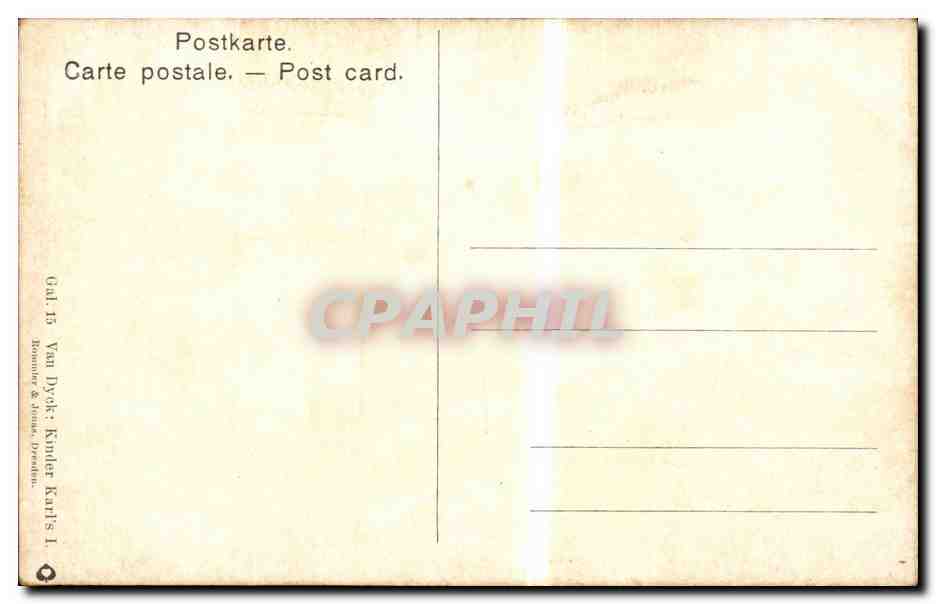 CPA Van Dyck Kinder Karl's I Chien Dog — Verso