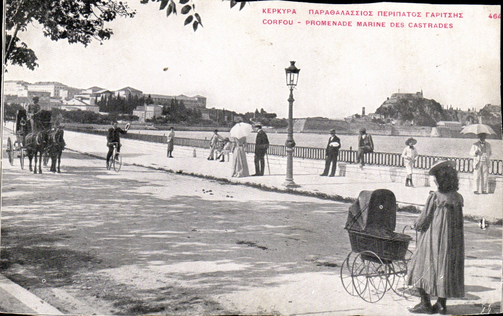CPA Grece Greece Corfou promenade Marine des Castrades