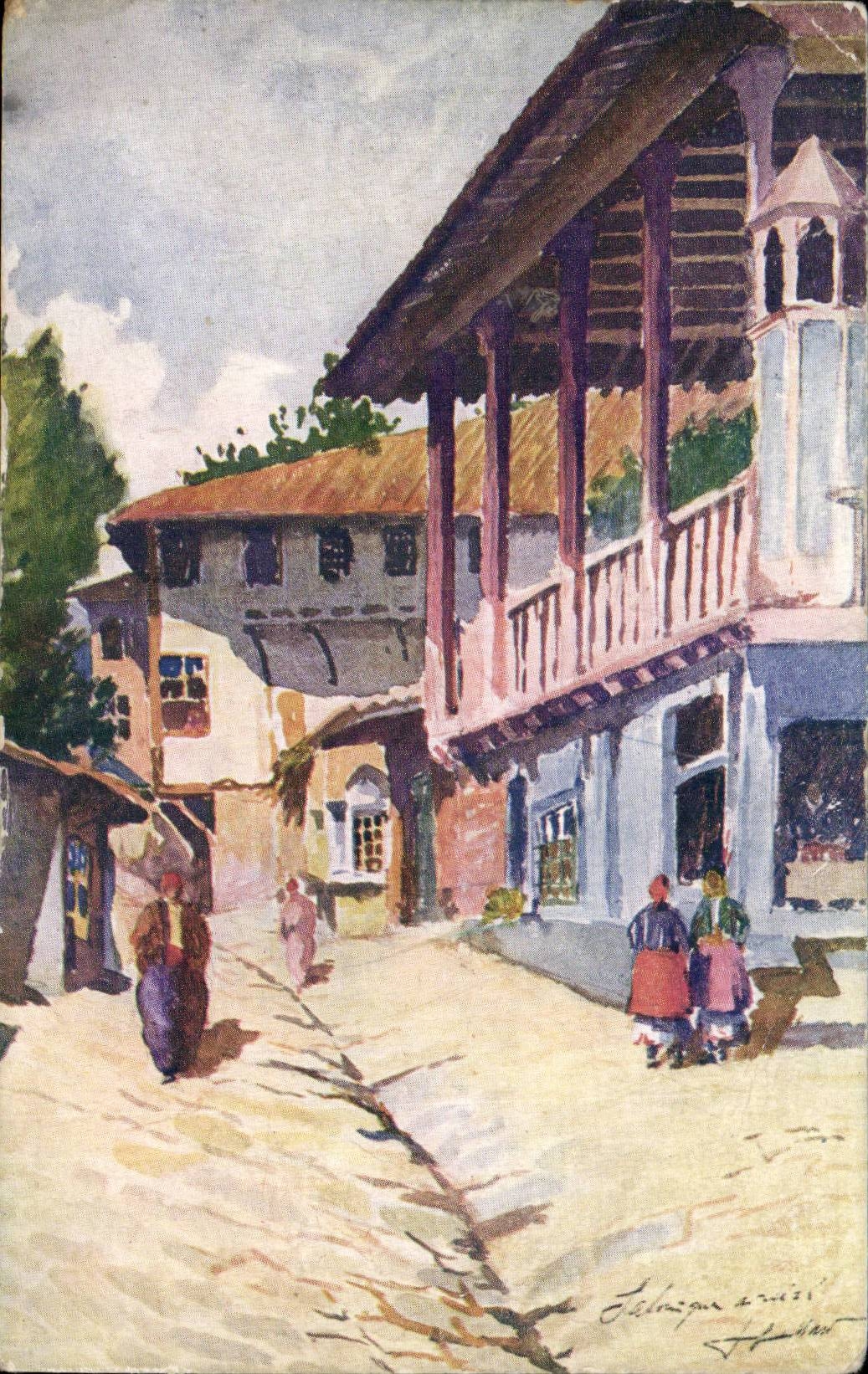 CPA Grece Greece Salonique Ancienne Tekke rue Ignatia