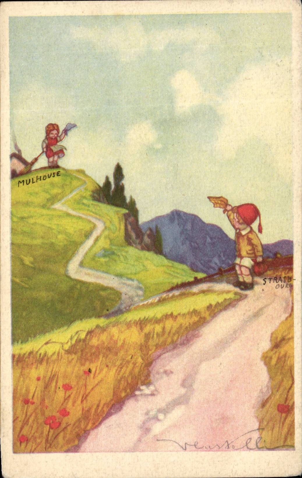 CPA Humour Illustrateur Enfants
