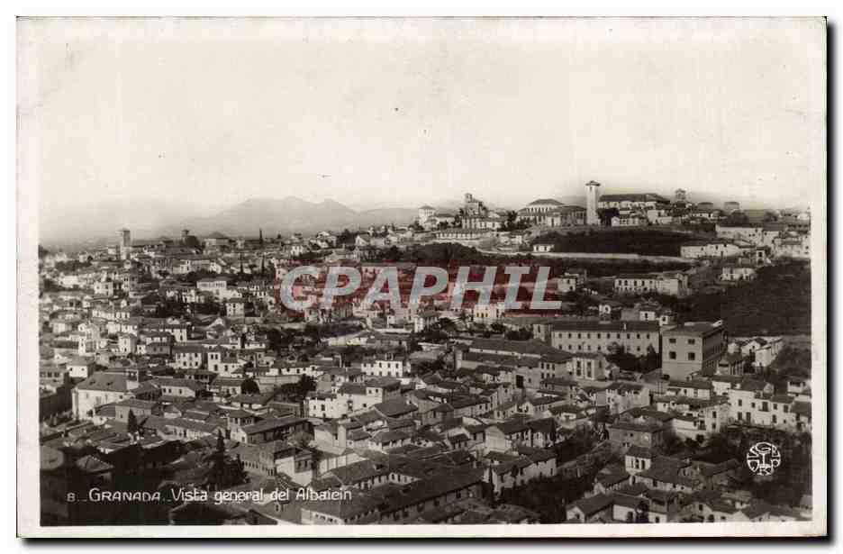 CPA Espagne Espana Spain Granada Vista general del Albaiein