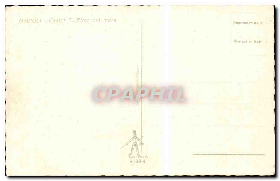 CPA Italie italia Napoli Castel S Elmo dal mare — Verso