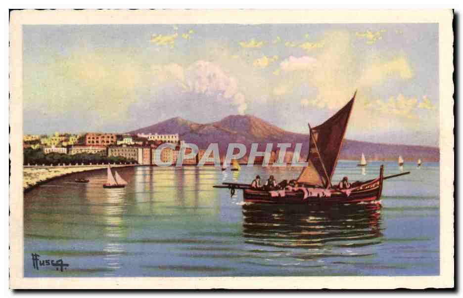 CPA Italie italia Napoli Via Caracciola da Mergellina